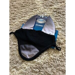 WeatherBeeta Prime Ombre Ear Bonnet Fly Veil Black Silver Ombre Full Size NWT